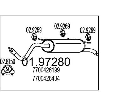 Zadní tlumič výfuku MTS 01.97280