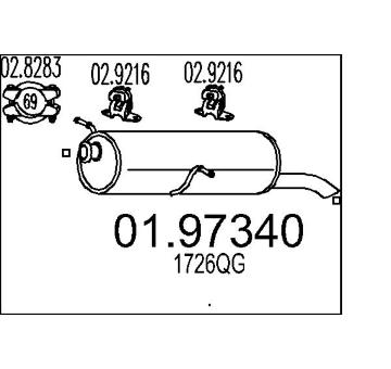 Zadní tlumič výfuku MTS 01.97340