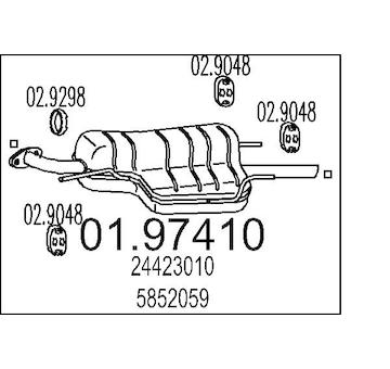 Zadní tlumič výfuku MTS 01.97410
