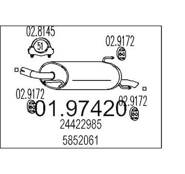 Zadní tlumič výfuku MTS 01.97420