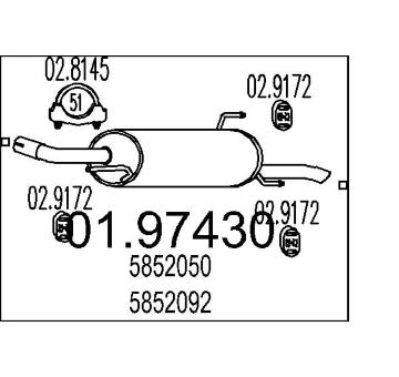 Zadní tlumič výfuku MTS 01.97430