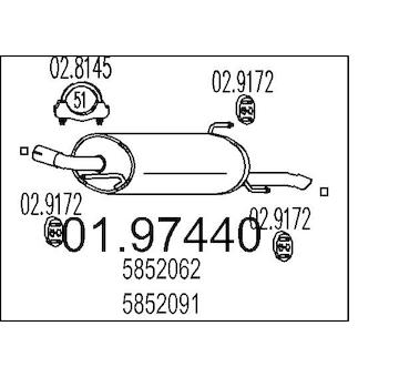 Zadní tlumič výfuku MTS 01.97440