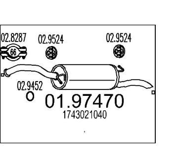 Zadní tlumič výfuku MTS 01.97470