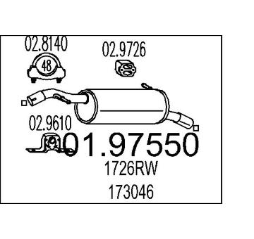 Zadní tlumič výfuku MTS 01.97550