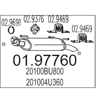 Zadní tlumič výfuku MTS 01.97760