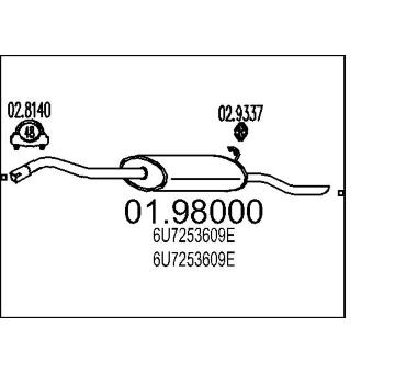 Zadní tlumič výfuku MTS 01.98000