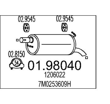 Zadní tlumič výfuku MTS 01.98040
