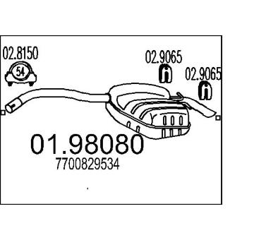 Zadní tlumič výfuku MTS 01.98080