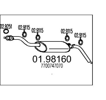 Zadní tlumič výfuku MTS 01.98160