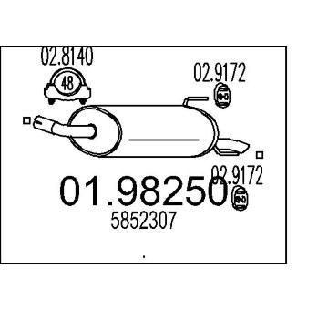 Zadní tlumič výfuku MTS 01.98250