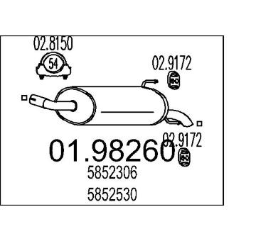 Zadní tlumič výfuku MTS 01.98260