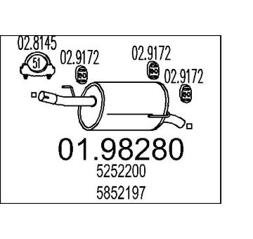Zadní tlumič výfuku MTS 01.98280