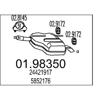 Zadní tlumič výfuku MTS 01.98350