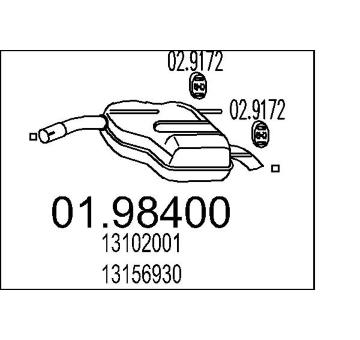Zadní tlumič výfuku MTS 01.98400
