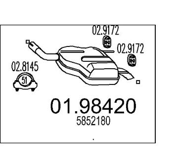 Zadní tlumič výfuku MTS 01.98420
