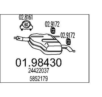 Zadní tlumič výfuku MTS 01.98430