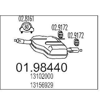 Zadní tlumič výfuku MTS 01.98440