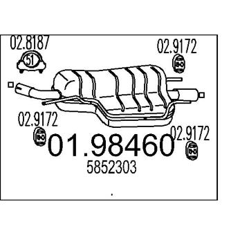 Zadní tlumič výfuku MTS 01.98460