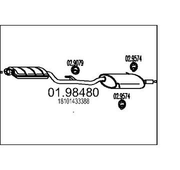 Zadní tlumič výfuku MTS 01.98480
