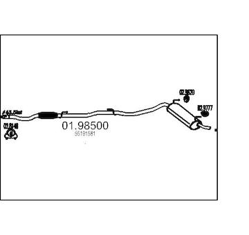 Zadní tlumič výfuku MTS 01.98500