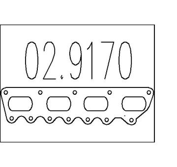 Těsnění, výfuková trubka MTS 02.9170