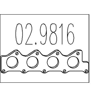 Těsnění, výfuková trubka MTS 02.9816