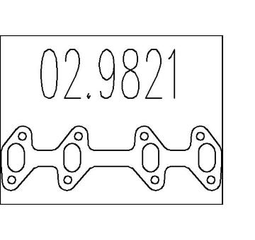 Těsnění, výfuková trubka MTS 02.9821