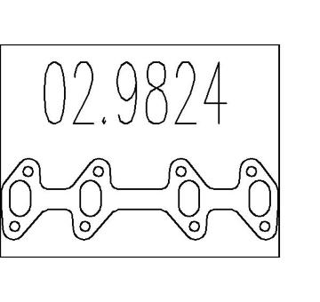 Těsnění, výfuková trubka MTS 02.9824