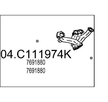 Výfuková trubka MTS 04.C111974K