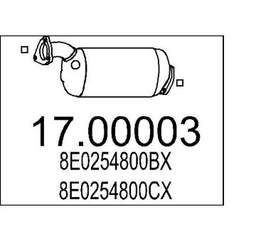 Filtr pevnych castic, vyfukovy system MTS 17.00003