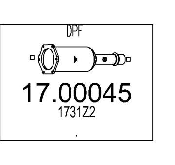 Filtr pevnych castic, vyfukovy system MTS 17.00045