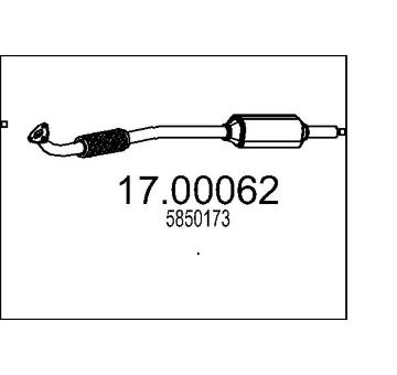 Filtr pevnych castic, vyfukovy system MTS 17.00062