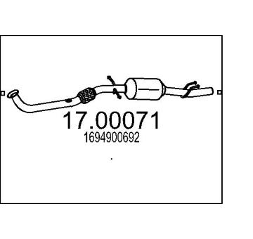 Filtr pevnych castic, vyfukovy system MTS 17.00071