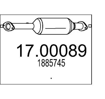 Filtr pevnych castic, vyfukovy system MTS 17.00089