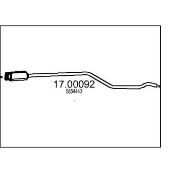 Filtr pevnych castic, vyfukovy system MTS 17.00092