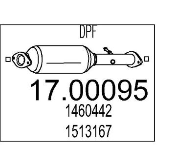 Filtr pevnych castic, vyfukovy system MTS 17.00095