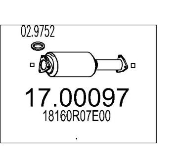 Filtr pevnych castic, vyfukovy system MTS 17.00097