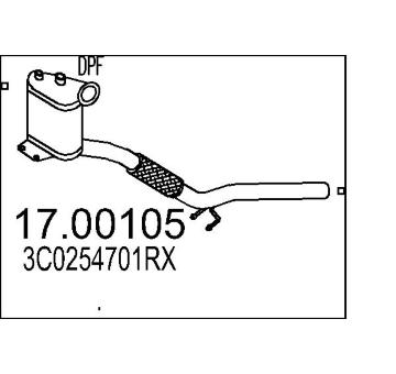 Filtr pevnych castic, vyfukovy system MTS 17.00105