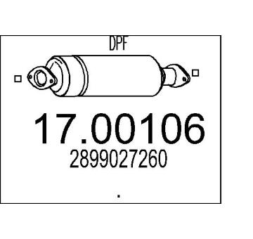 Filtr pevnych castic, vyfukovy system MTS 17.00106
