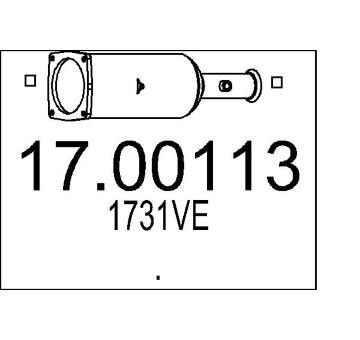 Filtr pevnych castic, vyfukovy system MTS 17.00113