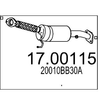 Filtr pevnych castic, vyfukovy system MTS 17.00115