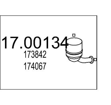 Filtr pevnych castic, vyfukovy system MTS 17.00134