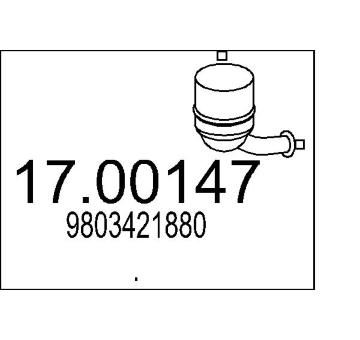 Filtr pevnych castic, vyfukovy system MTS 17.00147