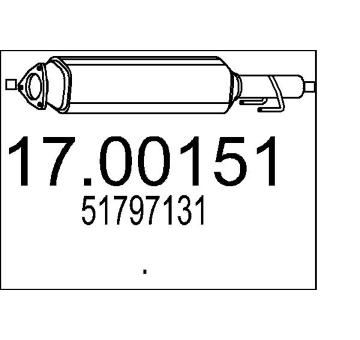 Filtr pevnych castic, vyfukovy system MTS 17.00151