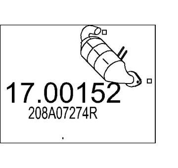 Filtr pevnych castic, vyfukovy system MTS 17.00152
