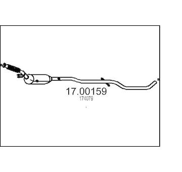 Filtr pevnych castic, vyfukovy system MTS 17.00159