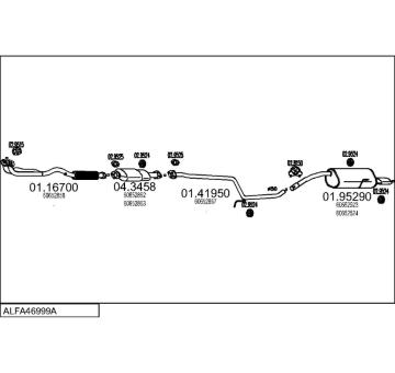 Výfukový systém MTS ALFA46999A008808