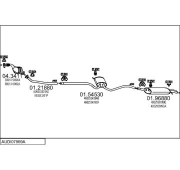 Výfukový systém MTS AUDI07969A008939