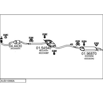 Výfukový systém MTS AUDI10980A008319