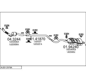 Výfukový systém MTS AUDI12979A015011